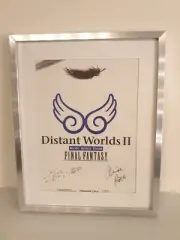 One of a Kind Distant Worlds II Poster Signed by Nobuo Uematsu and Arnie Roth