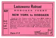 LACKAWANNA RR. Hoboken Ferry ticket Pre- 1960 ( MINT )