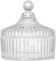 [COSHINE] Extra Large Body Powder Puff Dish, Powder Puff Crystal Container, Body Puff Jar, Puff not Including
