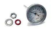 3.25" Stainless Steel Thermometer w/ 6" Probe & Weldless Bulkhead Kit Option