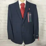 Chaps Men's Size 40 R Navy Performance Series Suit Blazer Jacket
