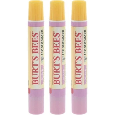 Kiss Your Dry Lips Goodbye with Burt's Bees Lip Shimmer 3-Pack in Guava✨