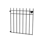 Peak 840mm Black Steel No-Dig Fencing Manchester Fence Gate