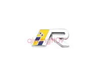 For Volvo Rear Emblem Boot Trunk Sticker Badge Logo R Silver 35mm x 17mm