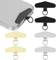 BOHUIZ Pack of 2 Mobile Phone Chain Universal Pads, Stainless Steel Mobile Phone Patch Multifunctional Mobile Phone Lanyard Patch Mobile Phone Chain Holder for Most Smartphones