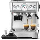 All-in-One Espresso Maker with Built-In Grinder & Milk Frother for Home Baristas