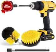 4-Piece Drill Brush Attachment Set, Power Scrubber Cleaning Kit with Extend Atta