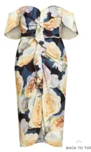 City Chic Medium Dress Va Va Vroom Floral Plus Size 18