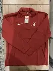 Nike Alabama Crimson TIde Jacket Mens Large Red White 1/4 Zip Hooded DV6754