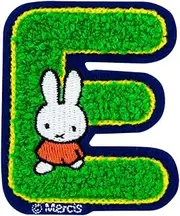 MINODA D02Y5921 Miffy Alphabet Patch, for Both Irons and Stickers, Miffy Alphabet E