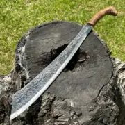Handmade 22" Golok Parang Machete Cleaver - Leaf Spring Steel, Balanced Oil Quen