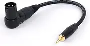 ROBAUN Colorful Right Angle XLR 3Pin Male/Female Plug to 3.5mm 1/8inch Stereo Male Jack Connector for Microphone Speaker 0.3-15M(Black-M,8m)