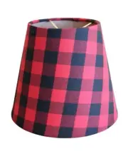 5"x8"x7” Heartland Hardback Empire Edson Clip On Lampshade, Lumberjack Buffalo F
