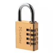 MASTER LOCK 40mm Brass Resettable Combination Padlock 604DAU