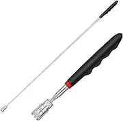 EZONEDEAL Telescoping Magnetic Flashlight Pickup Tool Stick with LED Light, Magnet Stainless steel Stick Rod Extendable 7.4" to 31", Non-Slip Extendable Magnet Pickup Tool