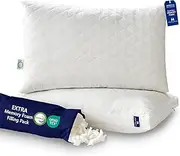 Mosluna Memory Foam Pillows King Size Set of 2, Gusseted Bed Pillow for Sleeping, 2 Pack Adjustable Pillow for Side, Back or Stomach Sleepers (20 x 36 in, White)