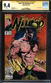 NAMOR, THE SUB-MARINER #26 CGC 9.4 WHITE PAGES // SIGNED BY JAE LEE 1992