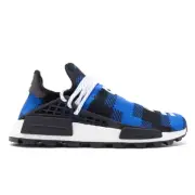 adidas NMD Hu Pharrell x BBC Blue Plaid EF7387 Men's Size 7.5 New