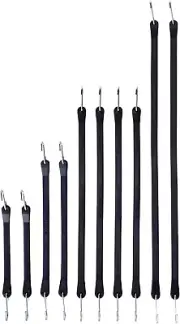 Rubber Bungee Cords with Hooks, Heavy Duty Bungee Straps, Assorted Sizes