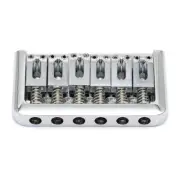 6-String Electric Guitar Bridge, Metal Guitar Hardtail Fixed Bridge Silver