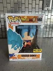 FUNKO POP! Dragon Ball Super SSGSS GOKU #668 HOT TOPIC EXCLUSIVE