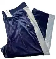 NIKE AIR JORDAN Jumpman Loose Fit Velour Sweatpants Women Size 3X Blue NWT
