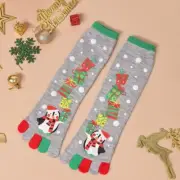 Penguin Christmas tabi socks with gift tower design, women's cartoon stockings 5