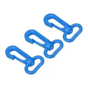 3pcs Plastic Swivel Snap Hook Lobster Clasp Buckle for Webbing Strap Sky Blue
