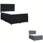 Box Spring Bed with Mattress Bedstead Double Bed Dark Grey Double Velvet vidaXL