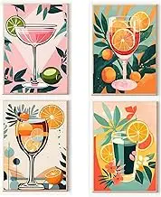 4 Pack Paint by Numbers for Adults, DIY Acrylic Paint by Number Kits on Canvas Without Frame, Vintage Easy Painting by Number for Home Wall Decor 7.8x11.8inch