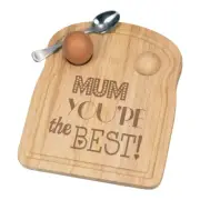 Mum You're The Best Breakfast Dippy Egg Cup Board Funny Mothers Day