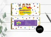 Personalised The Wiggles Chocolate Wrappers / Choc Aldi Bars / Digital file
