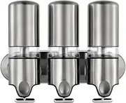 Liquid Manual Wall Mounted Hand Soap Dispenser Commercial Shampoo and Shower Pump Bottle Stainless Steel Lotion Conditioner for Hotel Bathroom Countertop