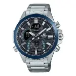 CASIO 卡西歐 ECB-30DB-1A 賽車搶眼外觀藍牙連結雙顯潮流腕表 搶眼藍 48.7MM｜樂天領券折300★全館特惠中★指定刷卡回饋10%