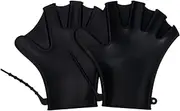 NOLITOY Waterproof Gloves for Swimming Diving Auxiliary Gloves 1 Pair of Silicone Swim Paddles Adjustable Swim Paddles Pool Exercise Aqua Gloves