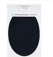 Iron-on Patches for Tracksuits and Sportive Clothing | 6 Elbow or Knee Patches 13,9 x 9,3 cms (03. Black)