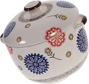 Hoement Ceramic Bowl for Soup Japanese Style Stew Pot 1000ML Steaming Soup Holder Kitchen Soup Bowl