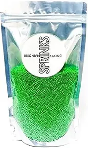 Sprinks Nonpareils Sprinkles 500g Green | Cake Decorating Sprinkles | Ideal for Cupcakes Cakes Ice Cream and Desserts | Perfect for Baking and Cake Decorations | Edible Green Dessert Sprinkles