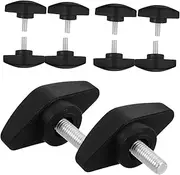 Yardwe 10 Pcs Thumb Screw Knob Tee Wing Plastic Knobs for Quick Removal and Clamping for Microphone Stand Recording Broadcasting and Live Performances