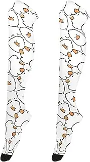 [Caihoyu] Over-Knee Socks for Women Lightweight Leg Warmers Over Knee High Socks for Weddings Cute Duck, Cute Duck