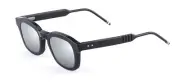 Thom Browne UES412A Matte Black/Dark Grey Silver Mirrored (412A-004) Sunglasses