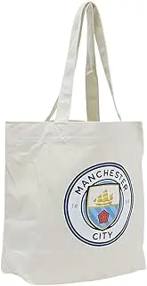 Manchester City FC Style MCI-TTB01 Canvas Tote Bag, Ivory, Ivory, Free Size