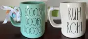 Scooby-Doo x Rae Dunn Scooby Dooby Doooo! & Ruh Roh! 2 Mug Set NWT!