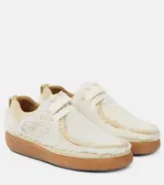 [Ami Paris] Ami Paris Lace-up shearling loafers AU 9 white
