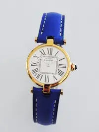 在飛比找Yahoo!奇摩拍賣優惠-真品 Cartier 卡地亞 正925純銀質 經典女錶