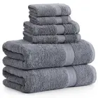 Bath Towels Set of 6-100% Cotton Bath Towels, Extra Large Bath Towels, Hotel ...