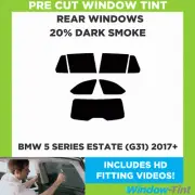For BMW 5 Series Estate (G31) 2017+ Pre Cut Window Tint Kit 20% Dark Rear Film