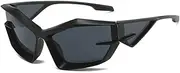 [HCHES] Punk Sports Sunglasses Women Irregular Driving Sun Glasses Men Square Hip Hop Shades Goggle