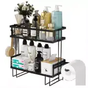 Dracelo Bathroom Shelf 12.6" Wall Mount Lightweight Rectangular Metal Black