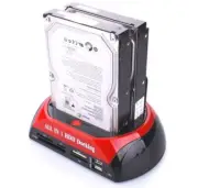 All in 1 HDD Docking Station for 2.5" 3.5" SATA IDE Hard Drive + USB Card Reader